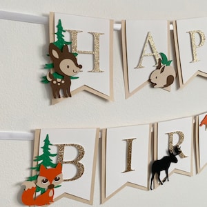 Bannière des animaux des bois