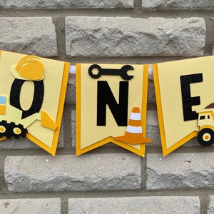 Construction High Chair Banner, Construction Birthday Banner, Dump Truck Birthday, Construction Theme