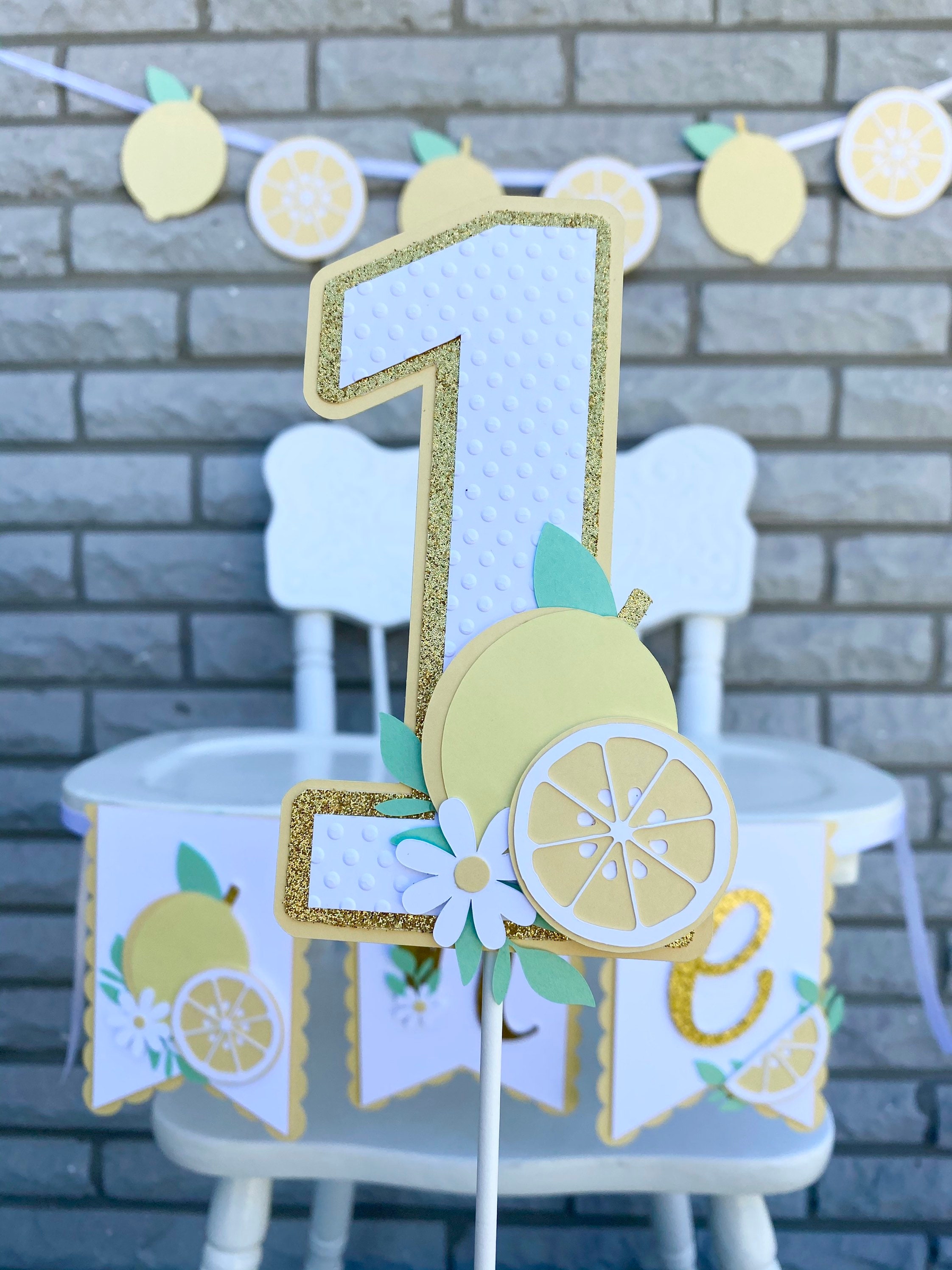 Lemonade Cake Topper Lemon Cake Topper Lemon First Birthday | Etsy
