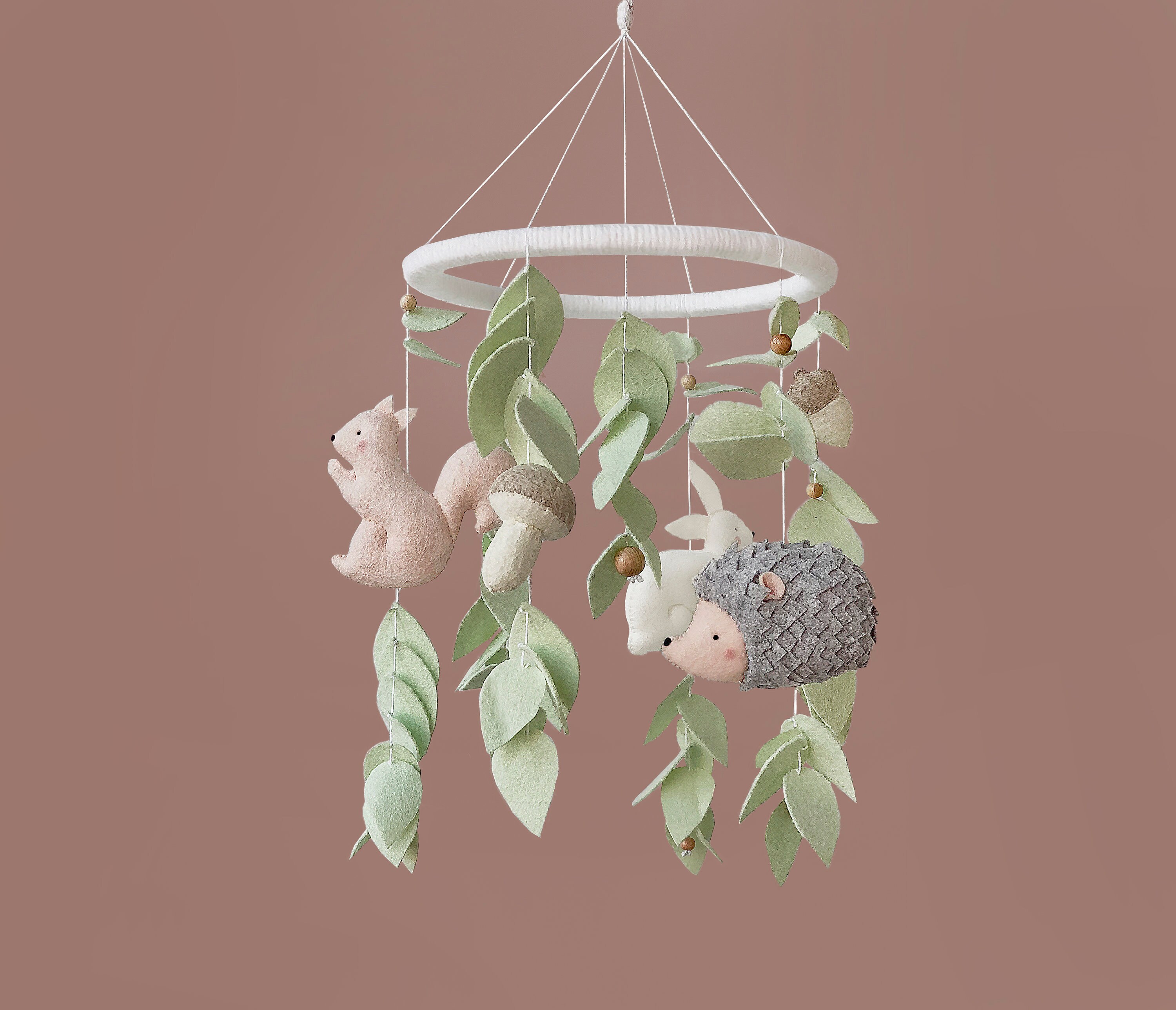 Woodland baby crib mobile Hanging cot mobile for woodland Etsy