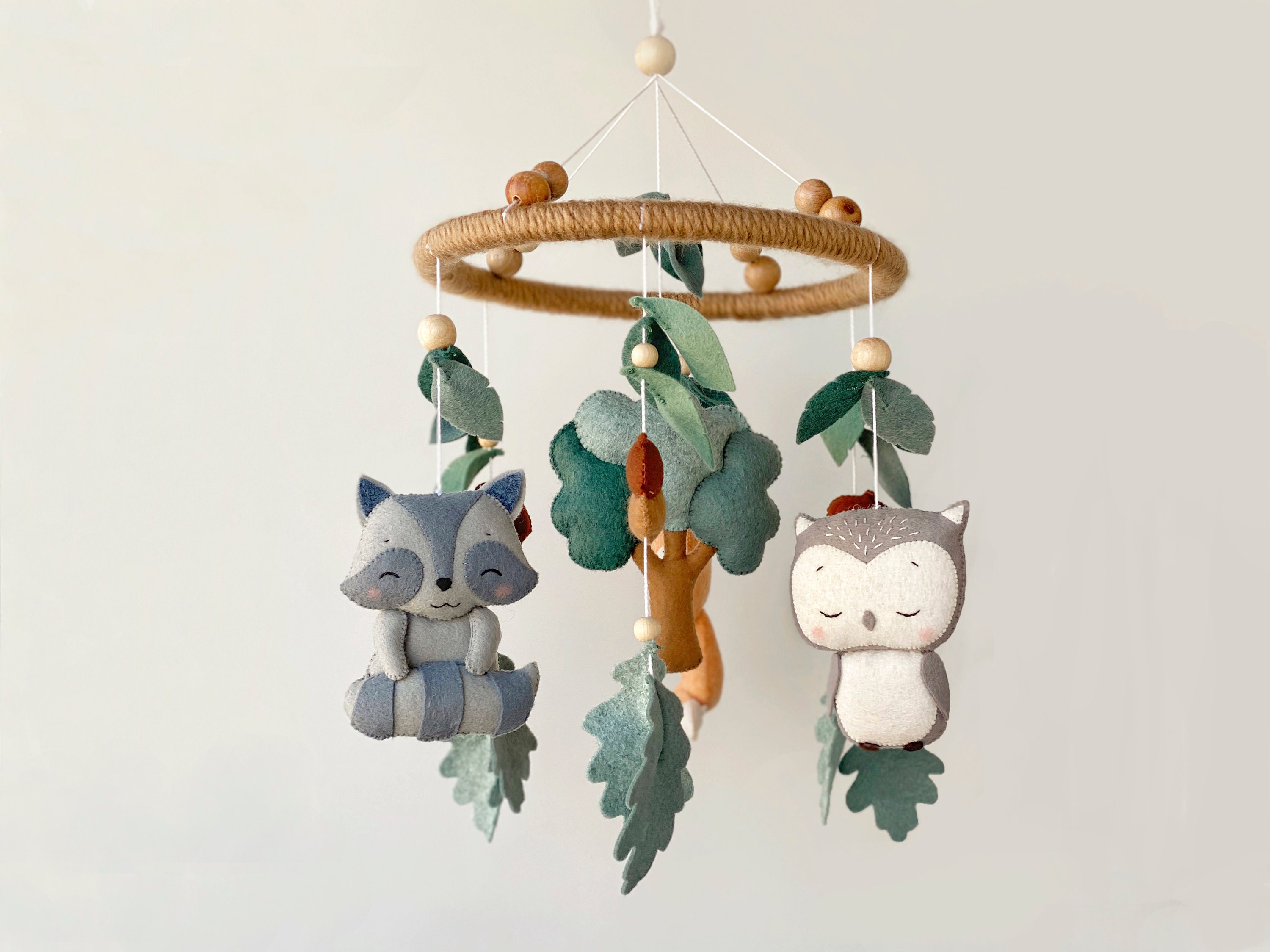 Woodland baby crib mobile hanging cot mobile for nursery | Etsy
