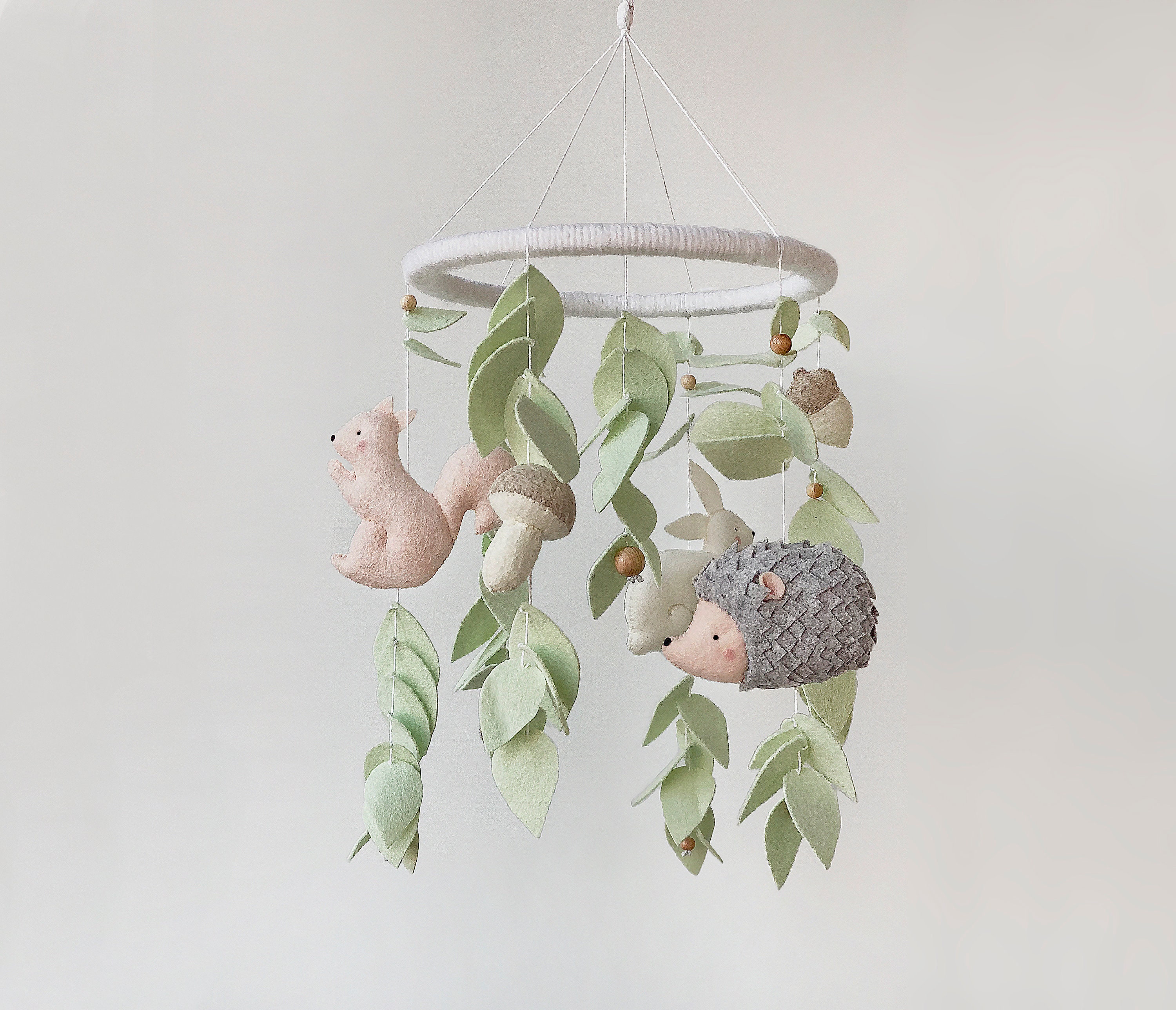 Woodland baby crib mobile Hanging cot mobile for woodland Etsy