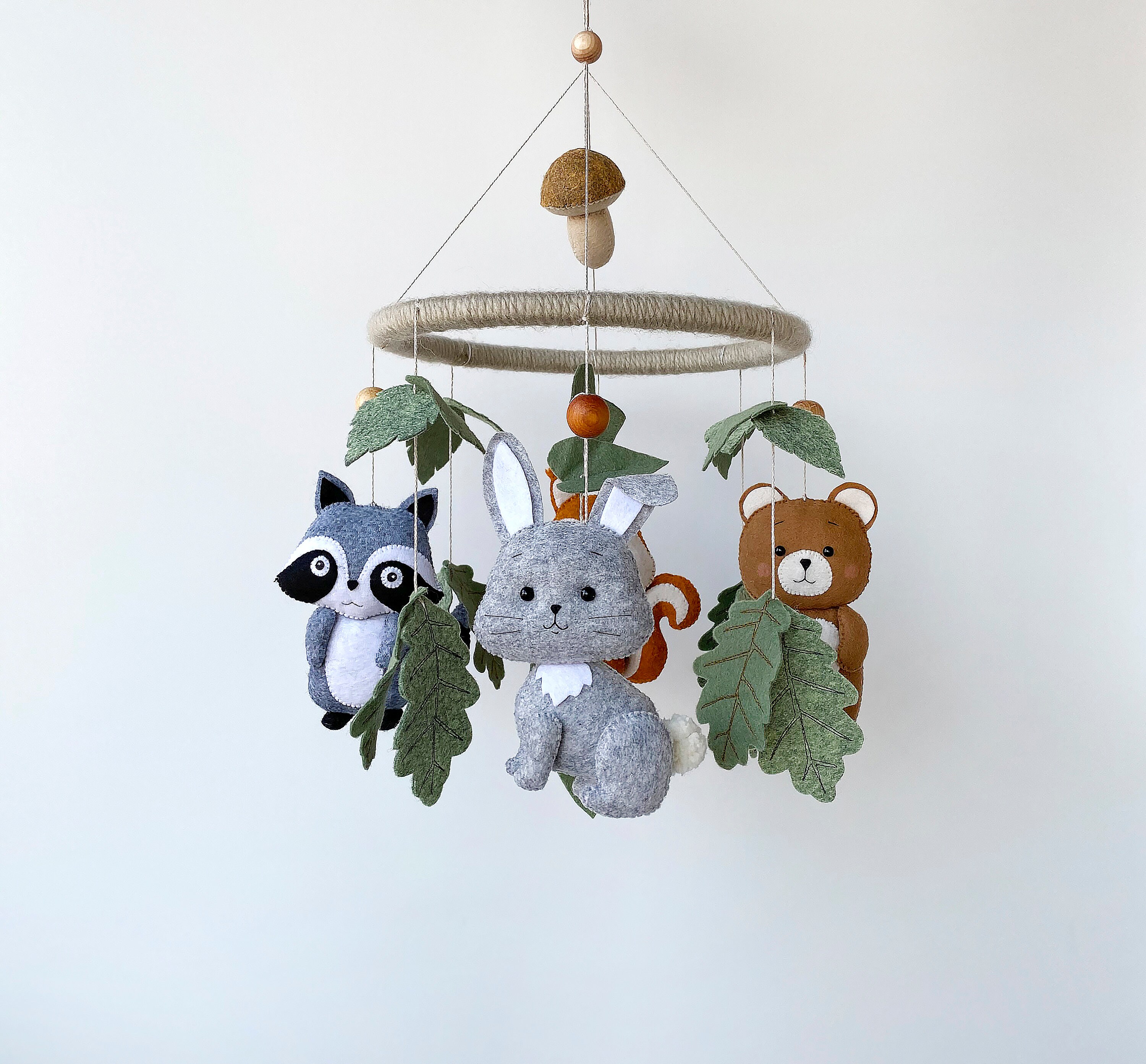Woodland Baby Crib Mobile Hanging Cot Mobile for Woodland Etsy