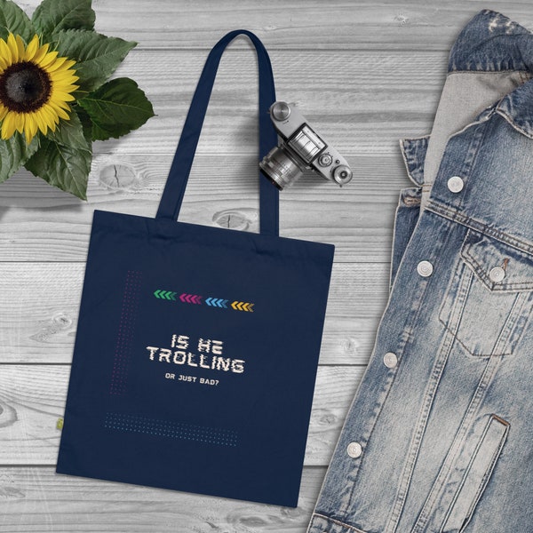 DE/EU/UK Gamer Eco-Friendly Organic Cotton Tote Bag: Sarcastic & Stylish Gift