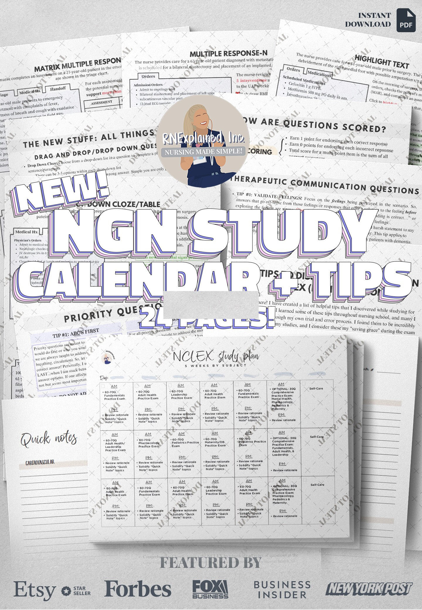 NEW 2023 NGN Study Calendar + Tips *NCLEX*