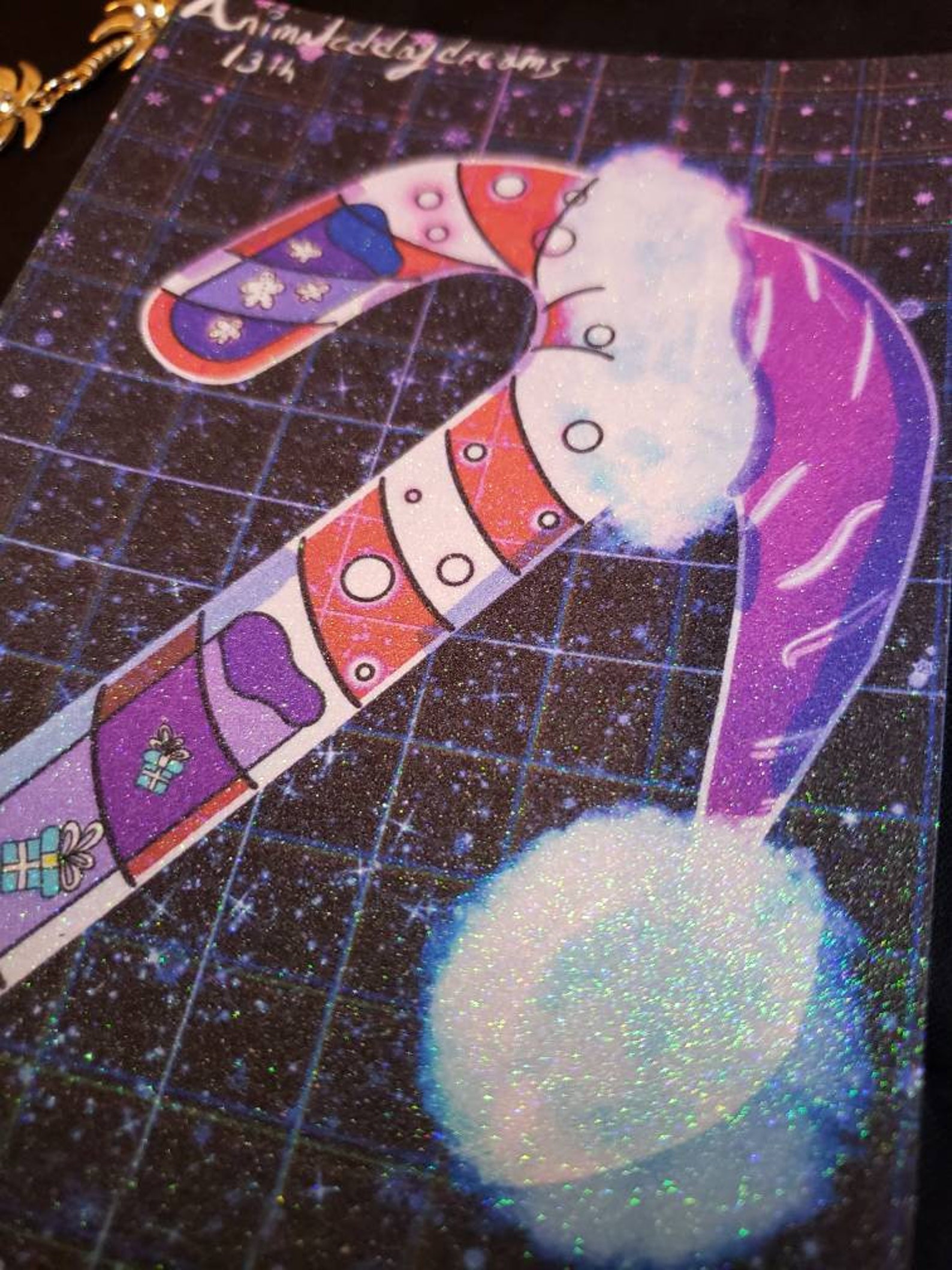 Candy Cane Aesthetic Print Vaporwave Print Christmas Etsy