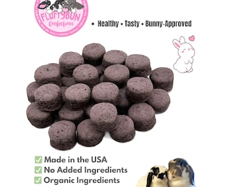 Banana & Blueberry Rabbit Macarons – Organic Bunny Treats for Rabbits and Guinea Pigs