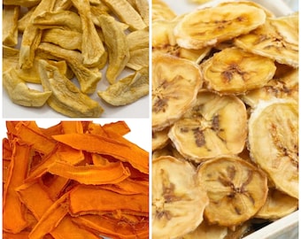 Organic Dehydrated Fruit Treats, Banana, Papaya, Apple, Bunny & Guinea Pig