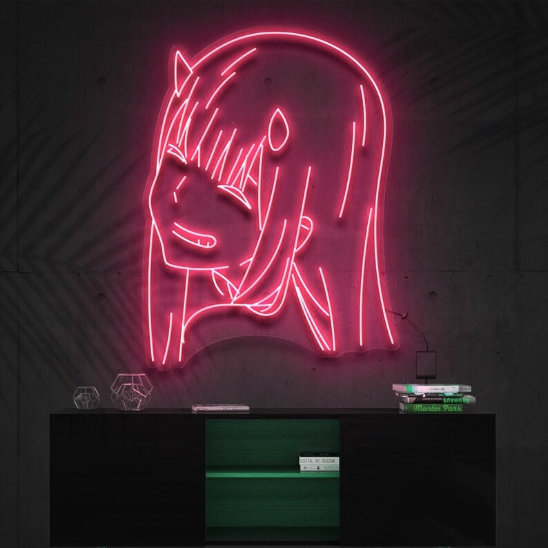 Zero Two Anime Girl Neon Sign Light Neon Sign Anime Custom Etsy