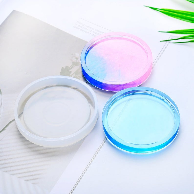 Large Size Round Coaster Resin Molds round silicone mold Etsy
