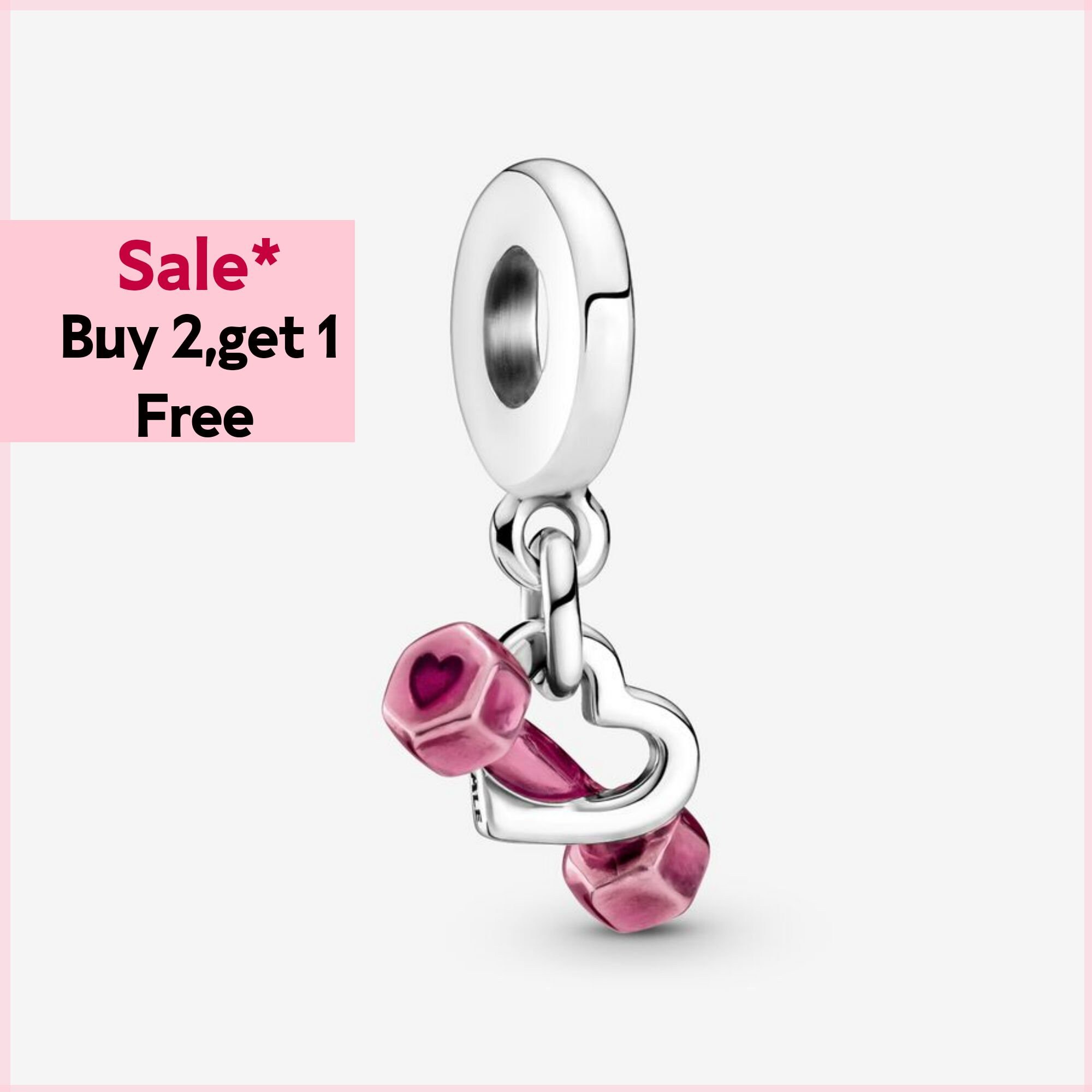 CLEARANCE Crystal Heart Charms Package of 5 Beautifully Cut With