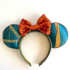 Merida Brave Ears: Sequin Bow Park Headband