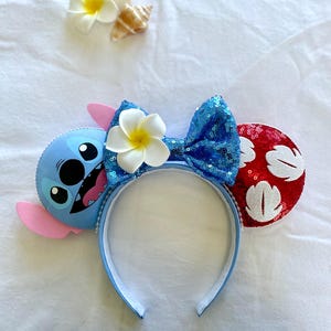 Stitch Mouse Ears Headband: Ohana Hawaiian Park Accessory