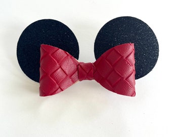 Mouse Ear Bow Clip, Girls Hair Bows, Park Hair Accessories, Mouse Bow Ears Hair Clip, Park Hair Accessory