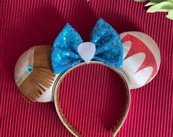 Orejas de ratón de Pocahontas: Diadema del parque de princesas nativas americanas