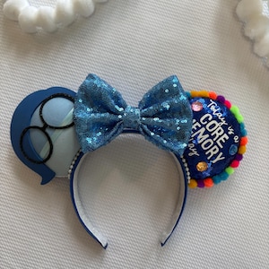 INSIDE OUT Ears, Sadness inspired Mouse Ears, Team Sadness Customizable Ears, Emotions Park Ear Headband, Park Accessories, Inside Out Ears