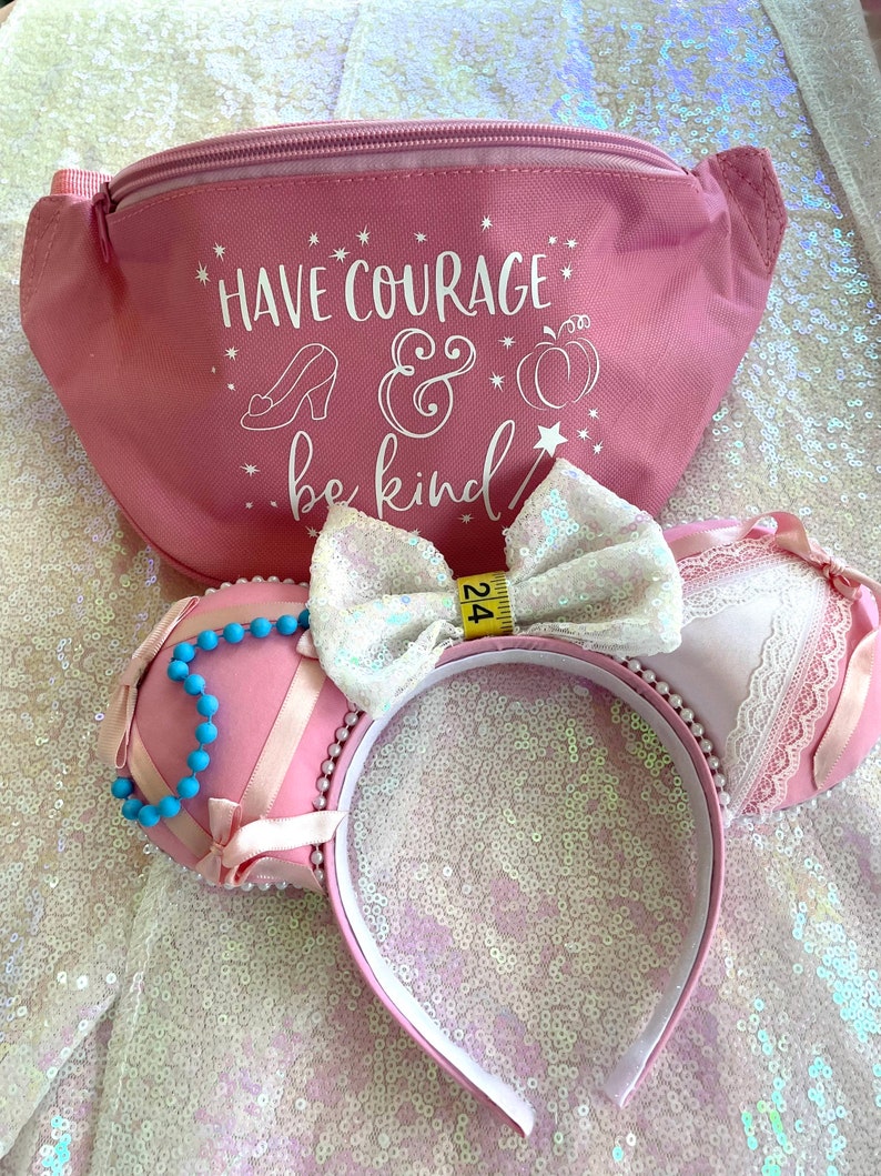 Be Kind Mouse Ears Cinderella Pink Dress Princess Ears image 9