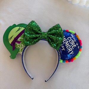 Disgust Inspired Mouse Ears: Inside Out Park Headband, Customizable, Emotions Ear