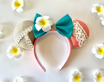 MOANA Mouse Ears, Island Princess Ears, Voyager Princess Ears, Island Ear Headbands, Park Accessory