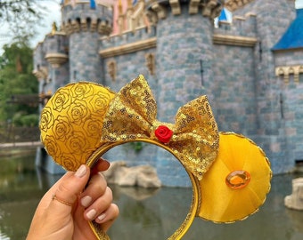 Belle Mouse Ears: Beauty and the Beast Sequin Park Headband