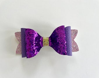 Megara Sequin Bow Clip, Hercules Bow Clip, Princess Hair Clip, Character Hair Bows, Park Hair Bows, Girls Hair Bows