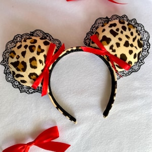 Cheetah Print Mouse Ears: Safari Park Headband Accessory