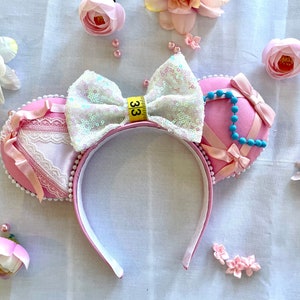 Cinderella Mouse Ears, BE KIND Ears, Pink Cinderella Dress Ears, Midnight Princess Ears, Park Accessory, Be Kind and Have Courage Mouse Ears