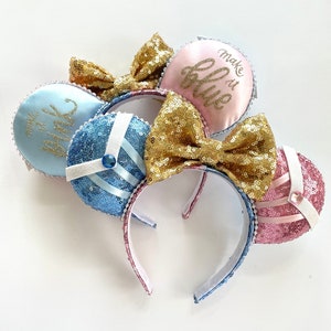 AURORA Sleeping Princess Ears, Make it Pink Make it Blue Mouse Ears, Sleeping Beauty Ears, Princess Park Headband, Briar Rose Ears