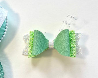 Tiana Sequin Bow Clip, Princess and the Frog Bow Clip, Princess Hair Clip, Tiana Hair Bows, Park Hair Accessory