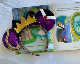 Evil Queen Mouse Ears: Snow White Villain Park Headband