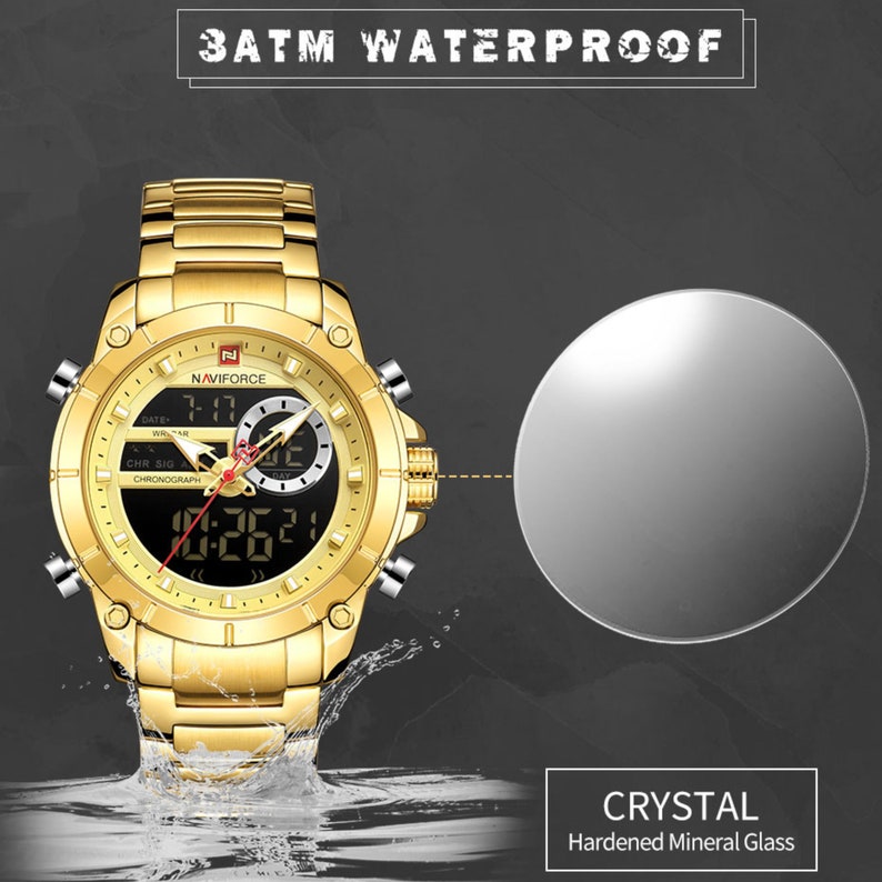 Design Digital Wrists Watch - Men Night Vision Unique Time Display Watch (MA9)(F84)