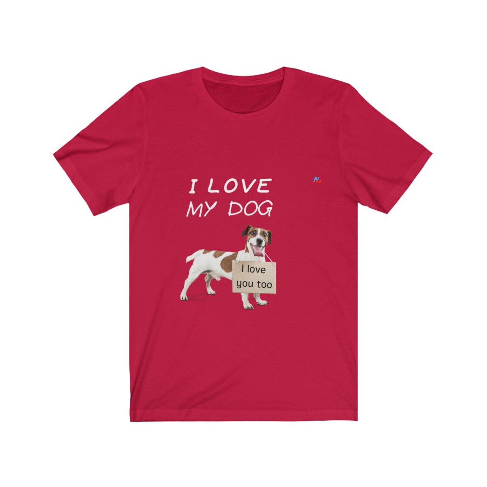 Dog TSHIRT Short Sleeve Unisex Jersey I Love My Dog Etsy Israel