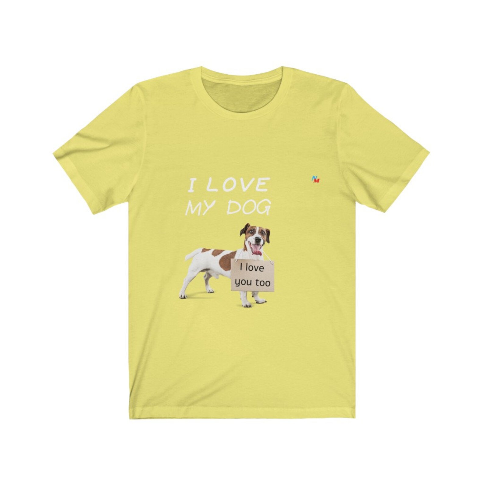 Dog TSHIRT Short Sleeve Unisex Jersey i love my dog Etsy