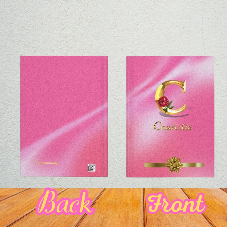 Journal Notebook, Personalized Journal, Notebook, Gold COLOR Letters