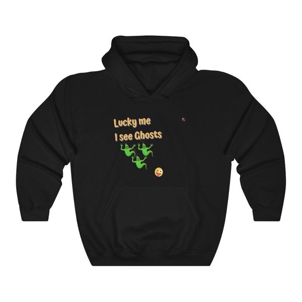 Lucky me I see Ghosts Unisex Heavy Blend Hooded Sweatshirt