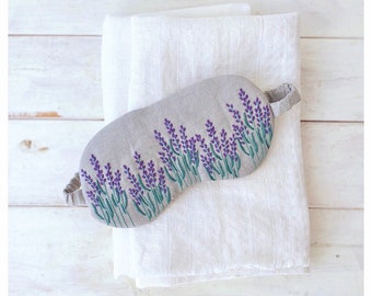 Lavender Eye Mask Bellflower Eye Mask Good quality embroidery kit for beginners