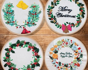 Embroidery kits for kids,DIY Floral Beginner Embroidery Kit - Modern Flower Plant Hand Embroidery Kit, Wild flower Needle Craft Kit
