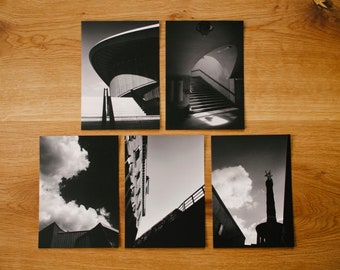 5 Postcards - Berlin Views - 12 x 18 cm, high quality 350g cardboard - analog black and white photography Berlin