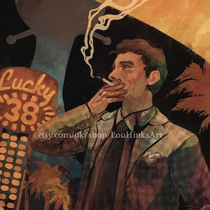 Impression d&#39;art Benny Gecko inspirée de Fallout New Vegas