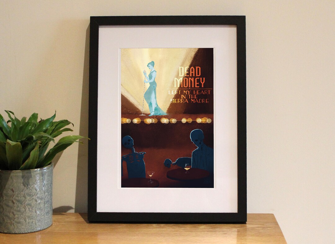 Fallout New Vegas Inspired Dead Money Sierra Madre Art Print Retro Mid ...