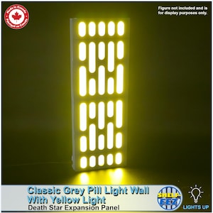 1/6 Scale Death Star Wall Panel - Classic Grey with Yellow Lights
