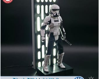 Wandpaneel Death Star op schaal 1/6 - zwart met witte lichten