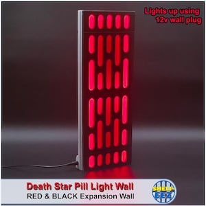 1/6 Scale Death Star Wall Panel - Black and Red Lights