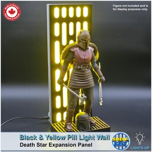 1/6 Scale Death Star Wall Panel - Black with Yellow Lights