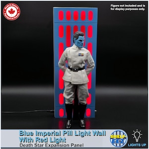 1/6 Scale Death Star Wall Panel - Blue Wall with Red Lights - Thrawn Style