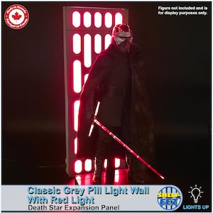 1/6 Scale Death Star Wall Panel - Classic Grey with Red Lights