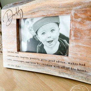 Personalized Engraved Acacia wood picture frame | definition with custom names | Father’s Day | Mother’s Day