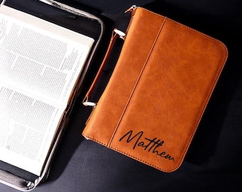 Personalized Engraved Bible Cover, Bible Cover, Leatherette Bible Cover, Custom Bible Cover, Religious Gifts, Personalized Bible Cover,