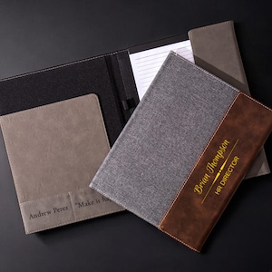 Big Size Personalized Portfolio, Custom Notepad Cover, Business Portfolio Personalized Graduation Gift Custom portfolio Business Gift