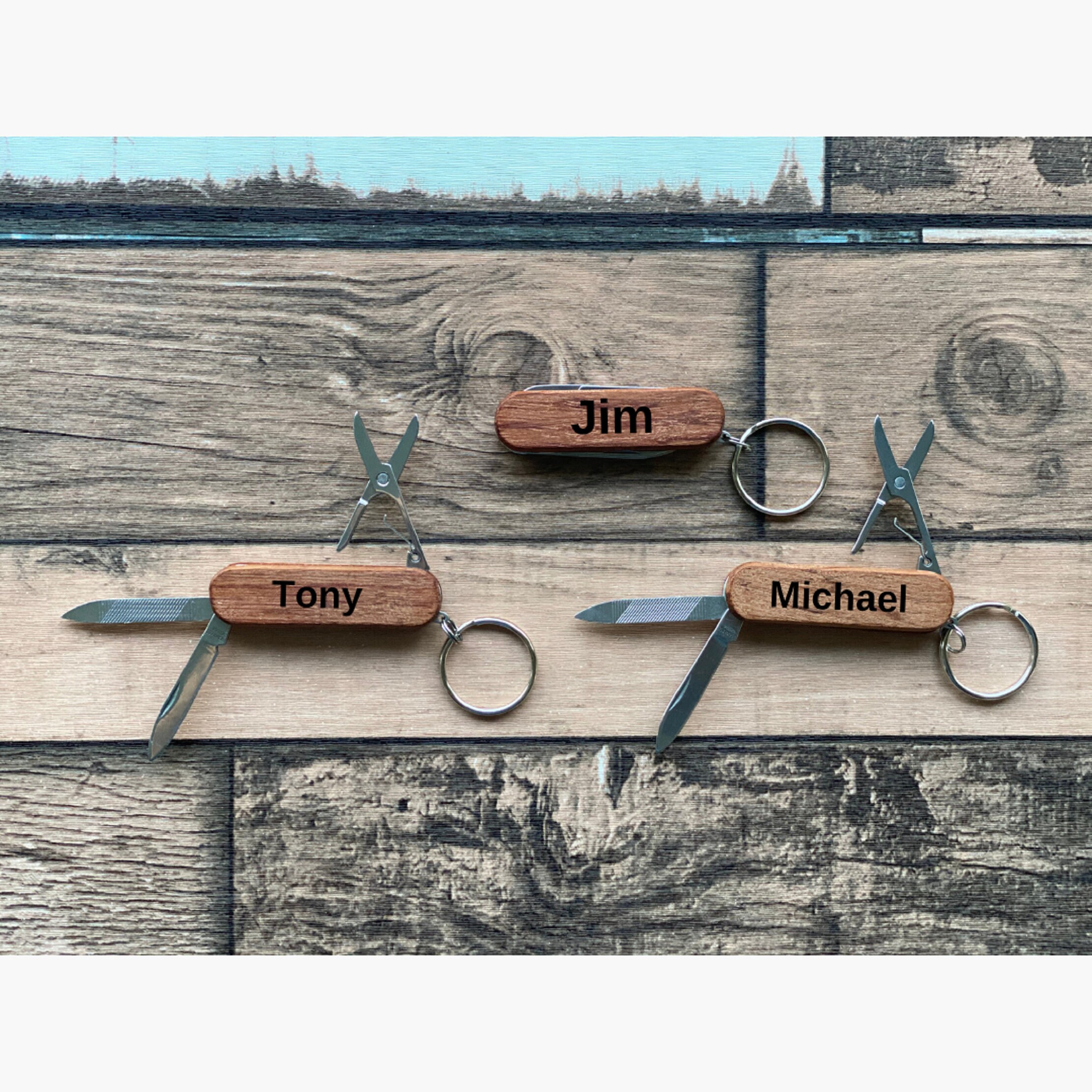 Custom Keychain Pocket Knife Custom 2 1/4 Wooden Etsy